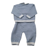 Marlu' Completo 3 Pezzi Salopette-Cardigan-Body Azzurro per Neonato IB6331 AZZURRO MARLU' 