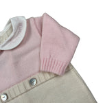 Marlu' Tutina Manica Lunga Bicolore Bianco/Rosa per Neonata IB6510X BIANCO/ROSA MARLU' 