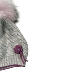 Marlu' Cappello tinta unita con Pon Pon Beige per Neonata IG2971 BEIGE MARLU' 