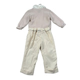 Marlu' Completo 4 Pezzi Cardigan-Camicia-Pantalone-Papillon Beige per Neonato IK20760BISL BEIGE MARLU' 