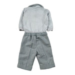 Marlu' Completo 4 Pezzi Cardigan-Camicia-Pantalone-Papillon Azzurro per Neonato IK21060 AZZURRO MARLU' 