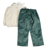 Marlu' Completo 4 Pezzi Cardigan-Camicia-Papillon-Pantalone Panna/Verde per Neonato IM20460L PANNA/VERDE MARLU' 