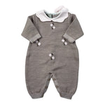 Marlu' Tutina tinta unita con Colletto E Applicazioni Beige per Neonata IN1010 BEIGE MARLU' 