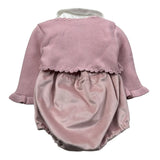 Marlu' Completo 3 Pezzi Pagliaccetto-Camicia-Cardigan Rosa per Neonata IN1960 ROSA MARLU' 