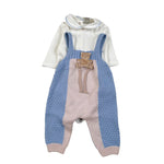 Marlu' Completo 3Pz Salopette-Body-Coprispalle Azzurro per Neonata IN5731 AZZURRO MARLU' 