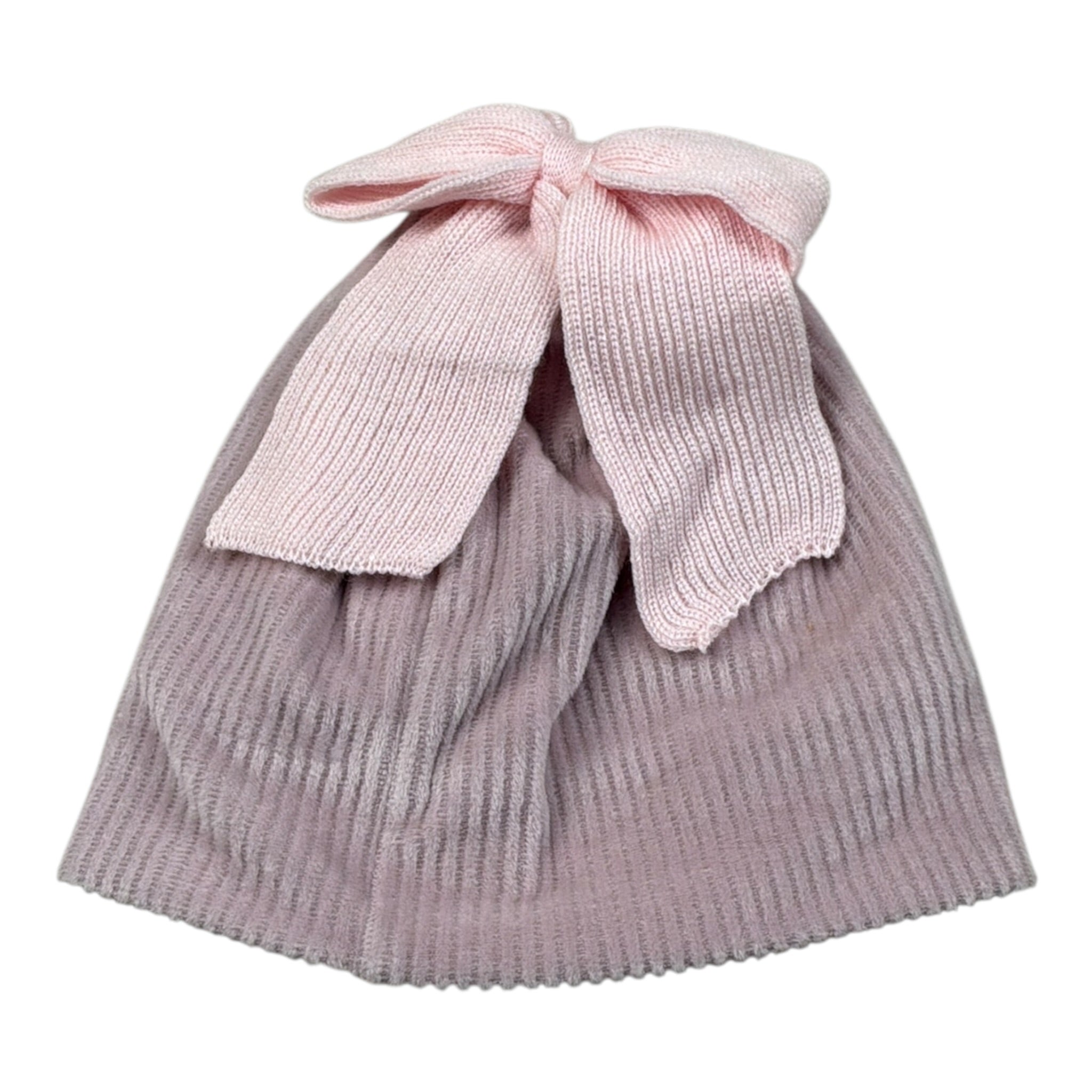 Marlu' Cappello tinta unita con Fiocco Rosa per Neonata IN5973 ROSA MARLU' 