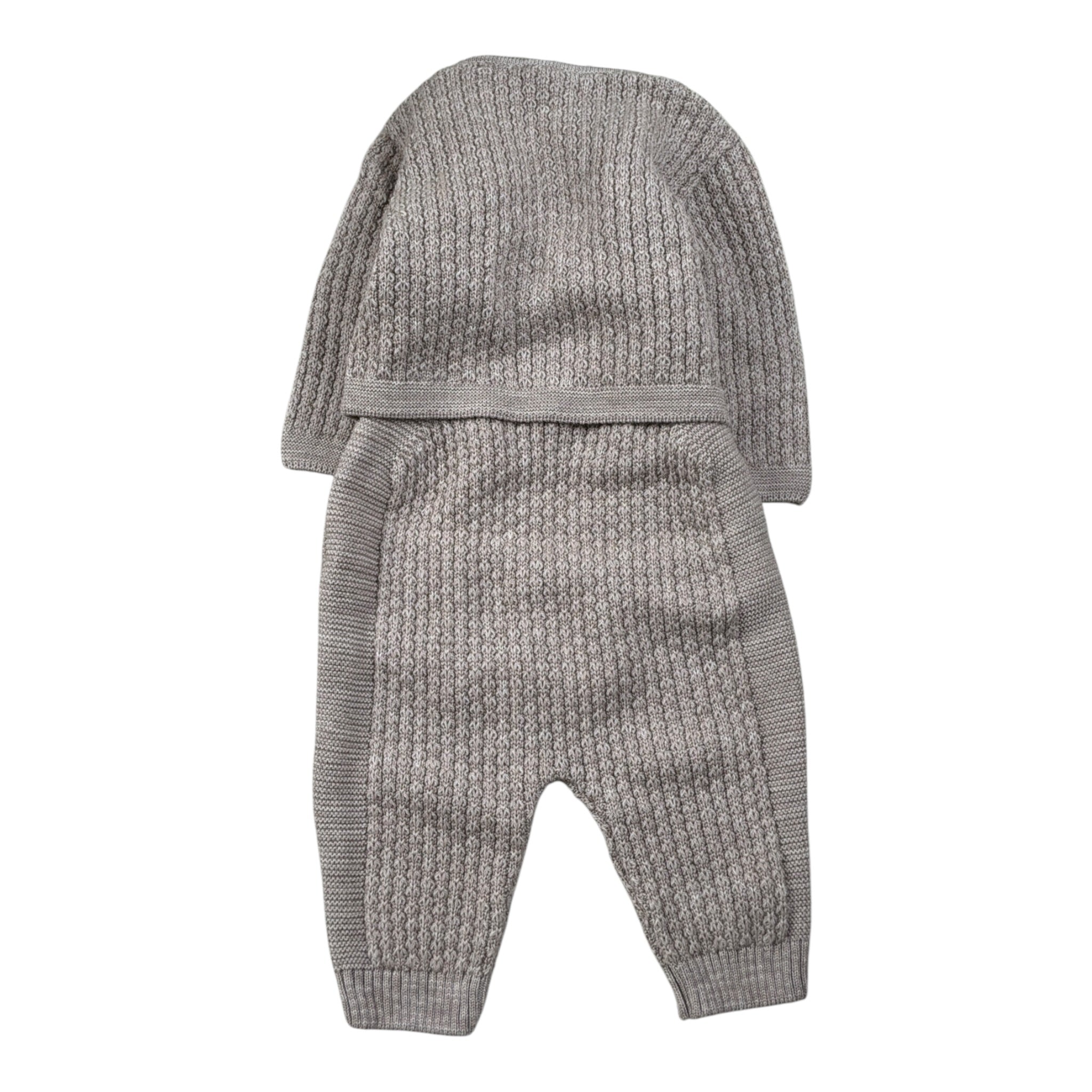 Marlu' Completo 3Pz Salopette-Shirt-Cardigan Beige per Neonato IN6331 BEIGE MARLU' 