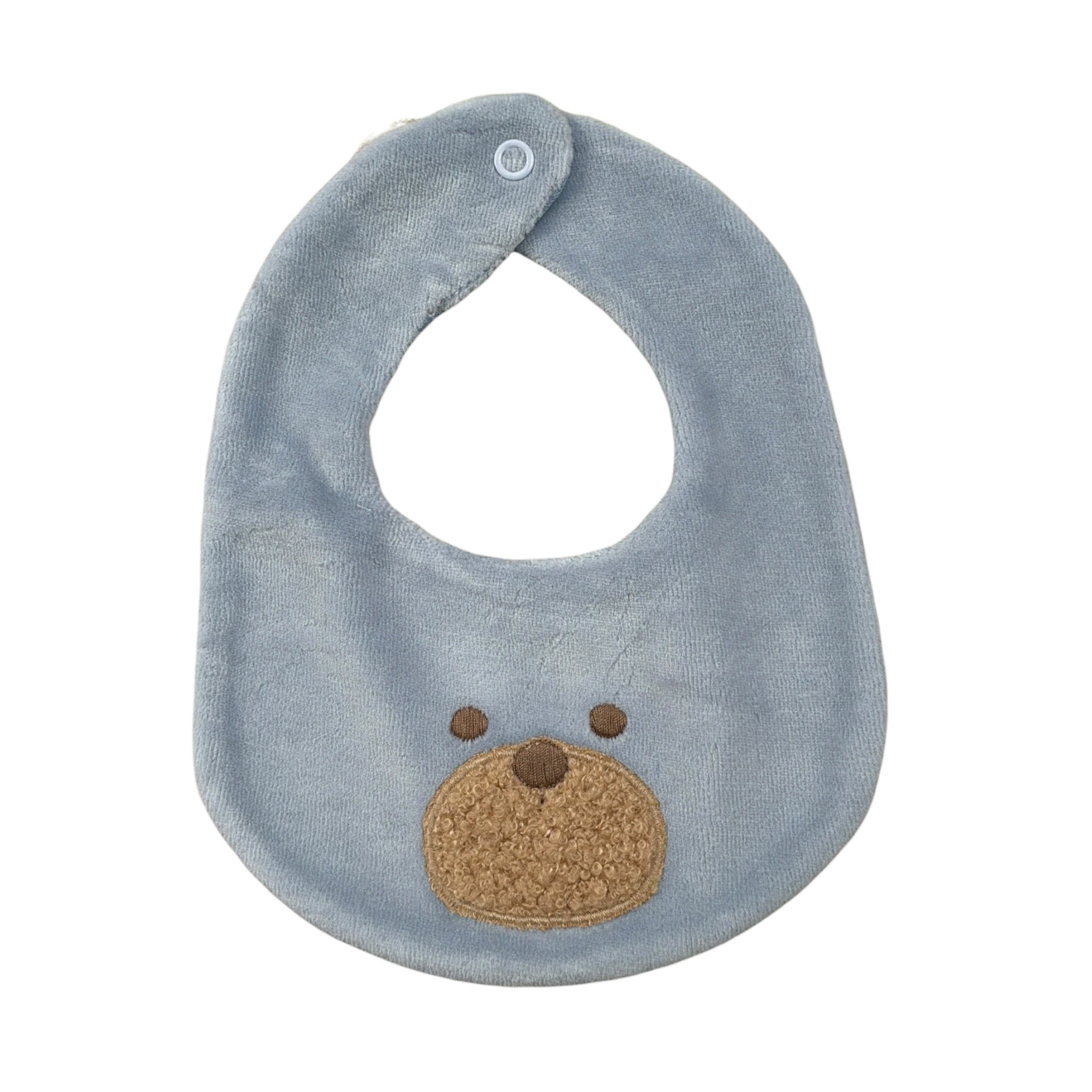 Marlu' Bavetta tinta unita con Stampa Azzurro per Neonato IN70BAV AZZURRO MARLU' 