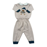 Marlu' Completo 2 Pezzi Maglia-Pantalone tinta unita Beige per Neonato IN7150 BEIGE MARLU' 