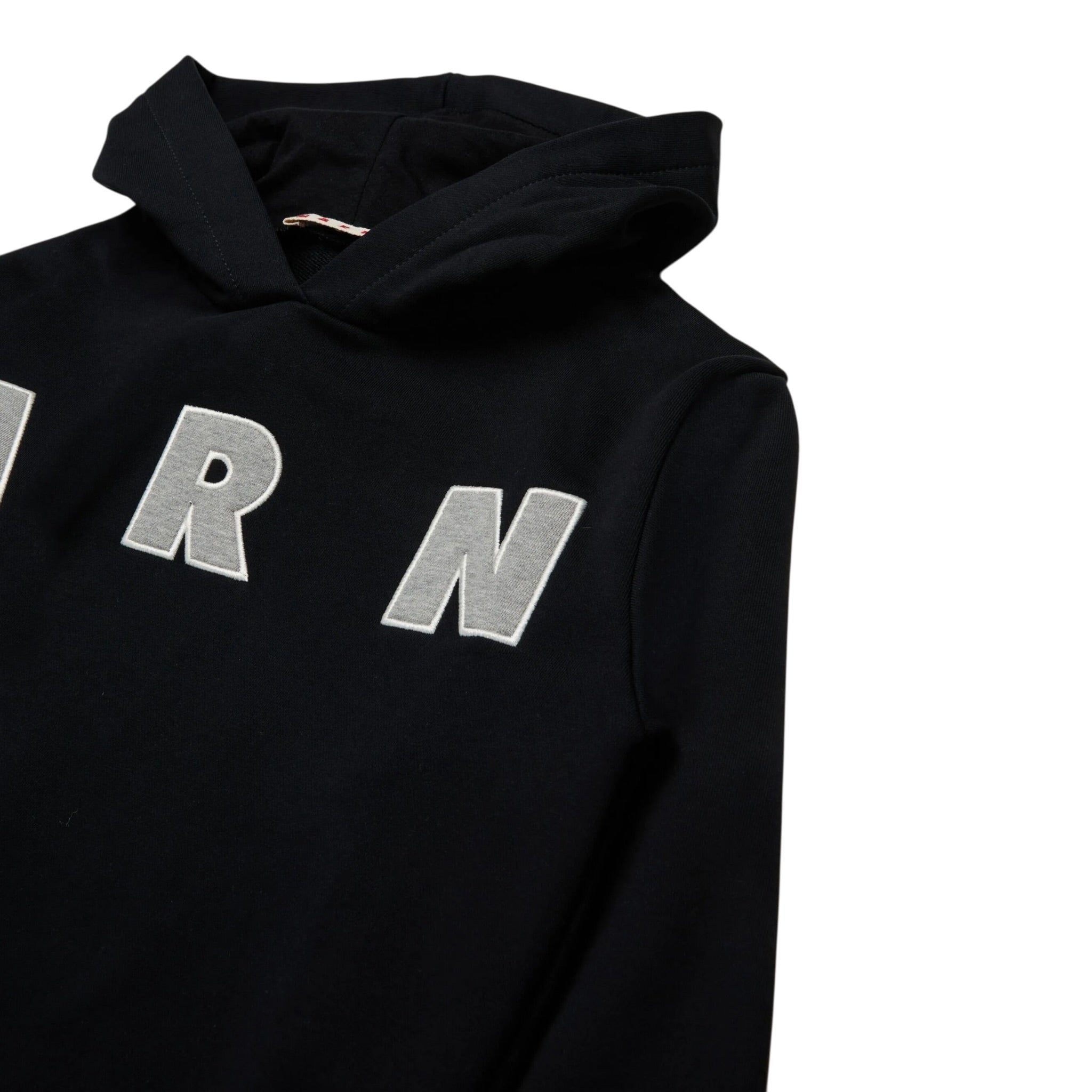 Marni Felpa Chiusa con Cappuccio tinta unita Nero per Bambino M01266 NERO MARNI 