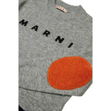 Marni Maglia Girocollo tinta unita con Logo Grigio per Bambino M01566 GRIGIO MARNI 