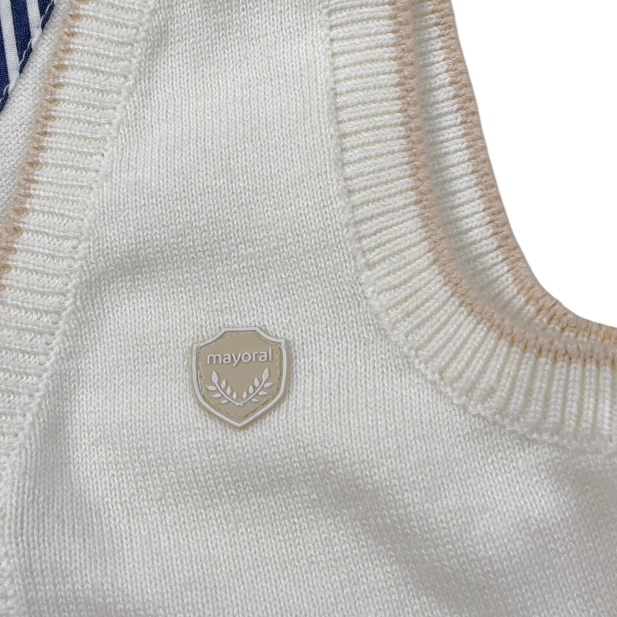 Mayoral Gilet tinta unita con Profili In Contrasto Panna per Neonato 1312 PANNA MAYORAL 
