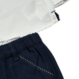Mayoral Completo 2Pz Camicia-Pantalone Bicolore Bianco/Blu per Neonato 1521 BIANCO/BLU MAYORAL 
