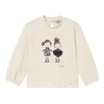 Mayoral Shirt tinta unita con Stampa Beige per Neonata 2075 BEIGE MAYORAL 