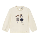 Mayoral Shirt tinta unita con Stampa Beige per Neonata 2075 BEIGE MAYORAL 