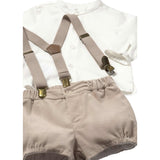 Mayoral Completo 2 Pezzi Camicia-Salopettes Bianco/Beige per Neonato 2257 BIANCO/BEIGE MAYORAL 