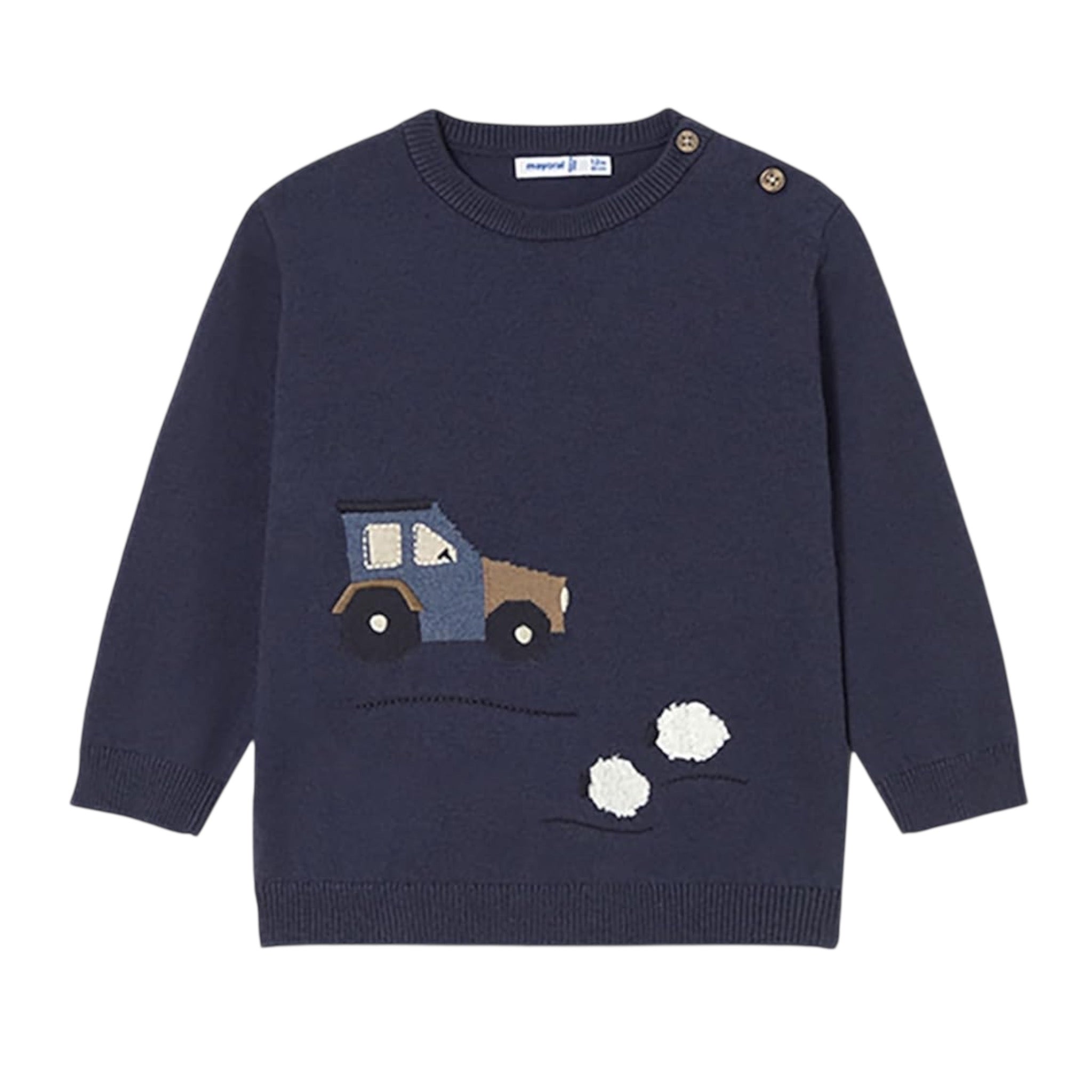 Mayoral Maglia tinta unita con Stampa Blu per Neonato 2343 BLU MAYORAL 