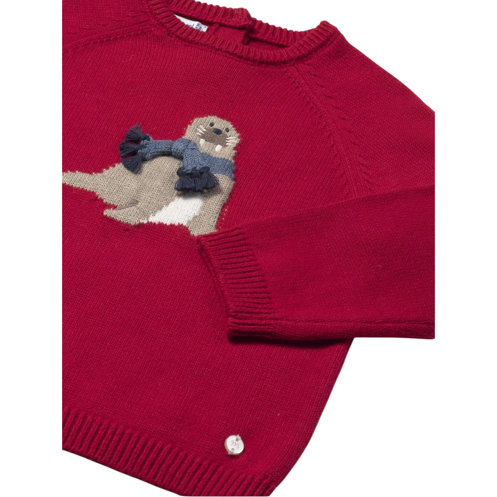 Mayoral Maglia Girocollo tinta unita con Stampa Rosso per Neonato 2345 ROSSO MAYORAL 