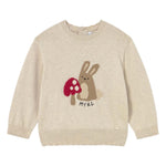 Mayoral Maglia Girocollo tinta unita con Ricami Beige per Neonata 2354 BEIGE MAYORAL 
