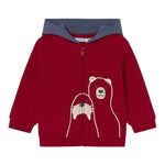 Mayoral Felpa tinta unita con Zip E Cappuccio Rosso per Neonato 24288 ROSSO MAYORAL 