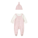 Mayoral Completo 3Pz Salopette-Shirt Bicolore con Pois-Cappello Bianco/Rosa per Neonata 2602 BIANCO/ROSA MAYORAL 
