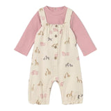 Mayoral Completo 2Pz Salopette-Shirt Rosa per Neonata 26066 ROSA MAYORAL 