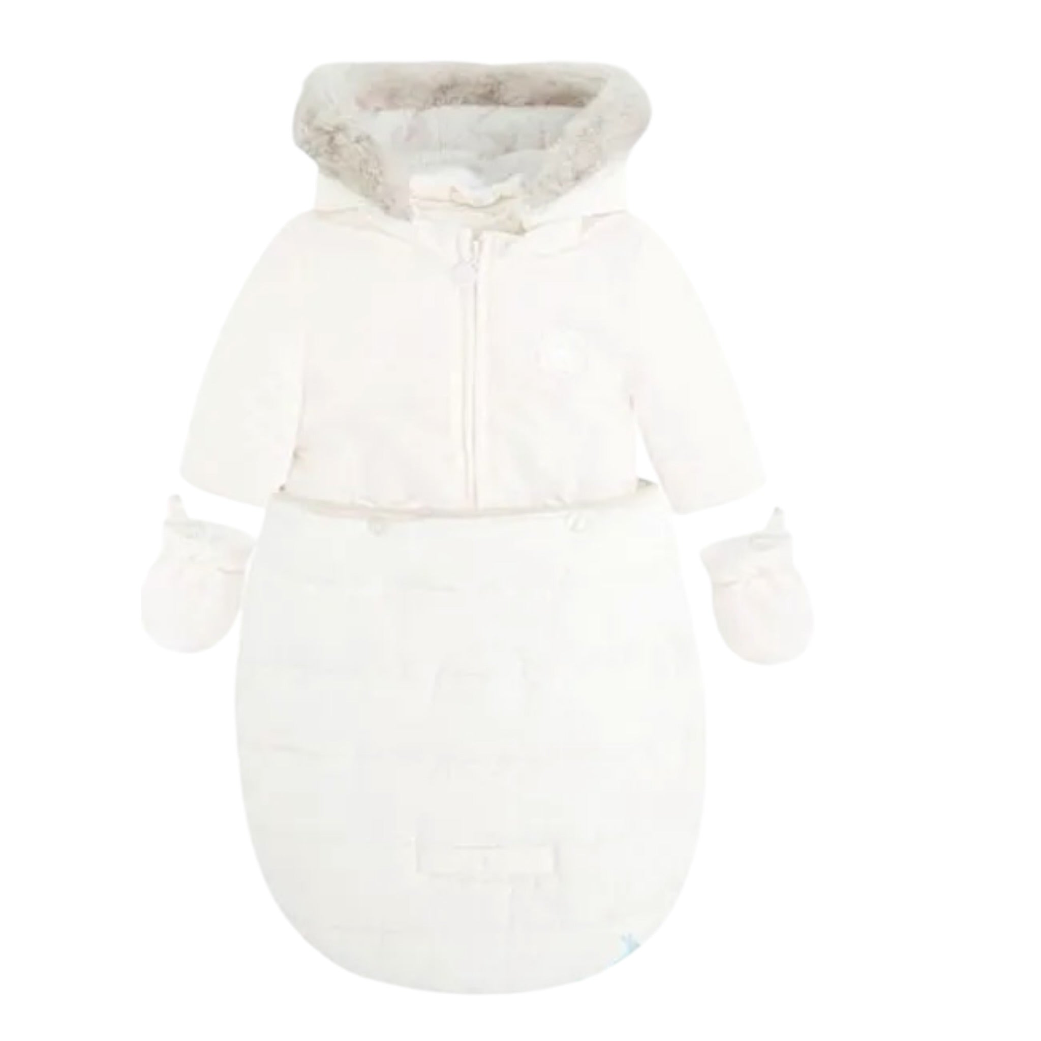 Mayoral Eskimo tinta unita con Cappuccio E Logo Bianco per Neonato 2613 BIANCO MAYORAL 