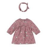 Mayoral Abito Set con Fascia tinta unita con Stampa Rosa per Neonata 2825 ROSA MAYORAL 