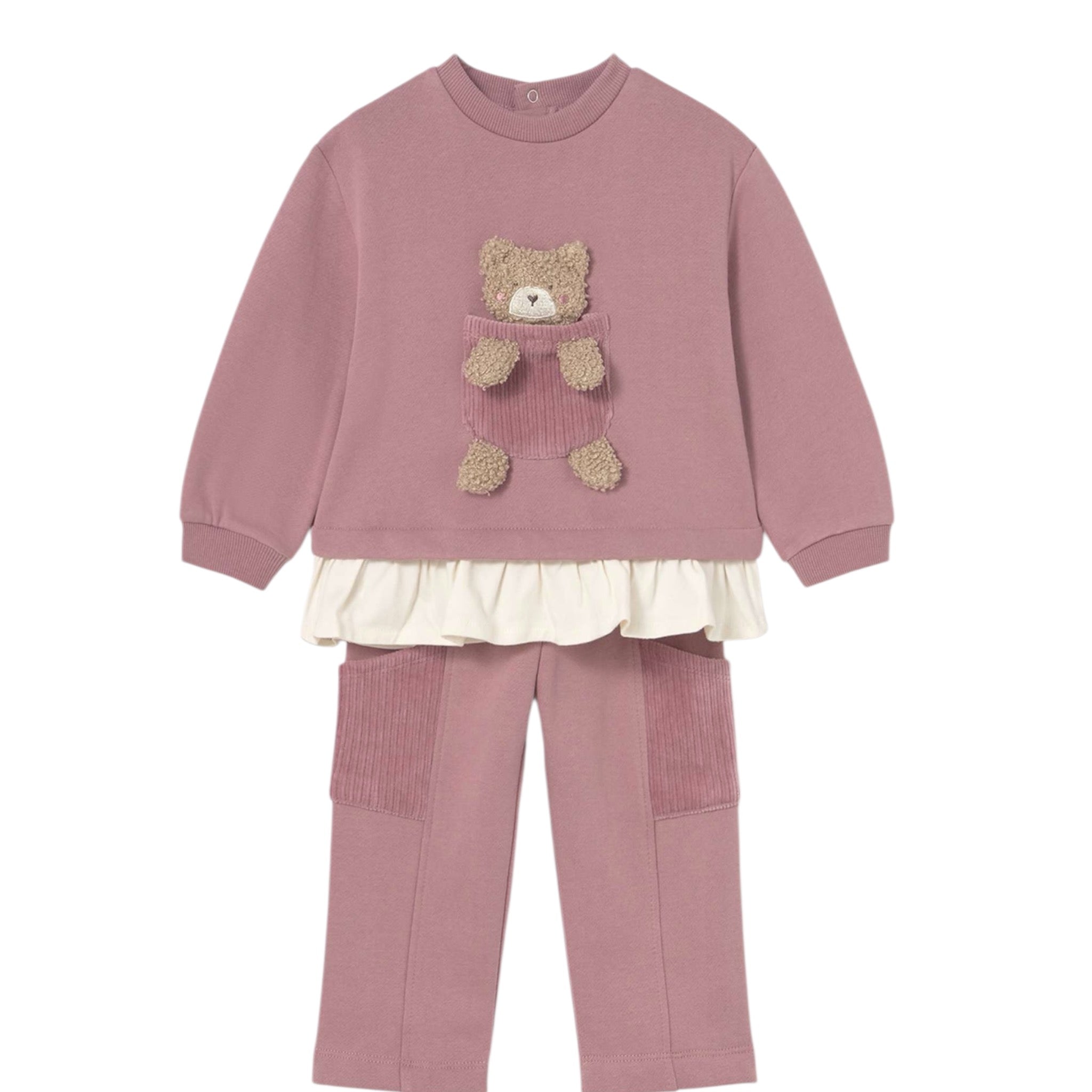 Mayoral Completo 2 Pezzi Felpa-Pantalone tinta unita Rosa per Neonata 2843 ROSA MAYORAL 