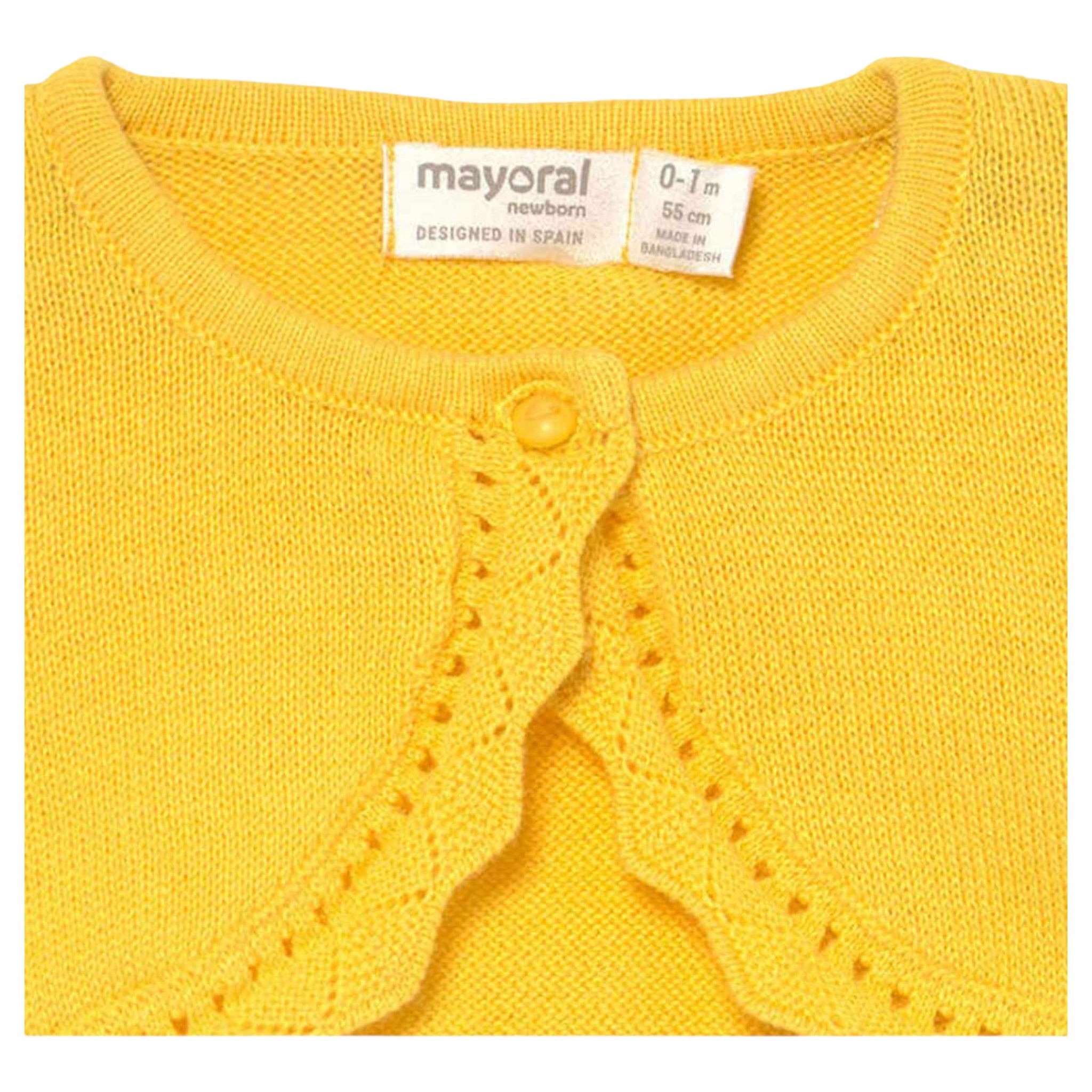 Mayoral Coprispalle tinta unita Giallo per Neonata 318 GIALLO MAYORAL 
