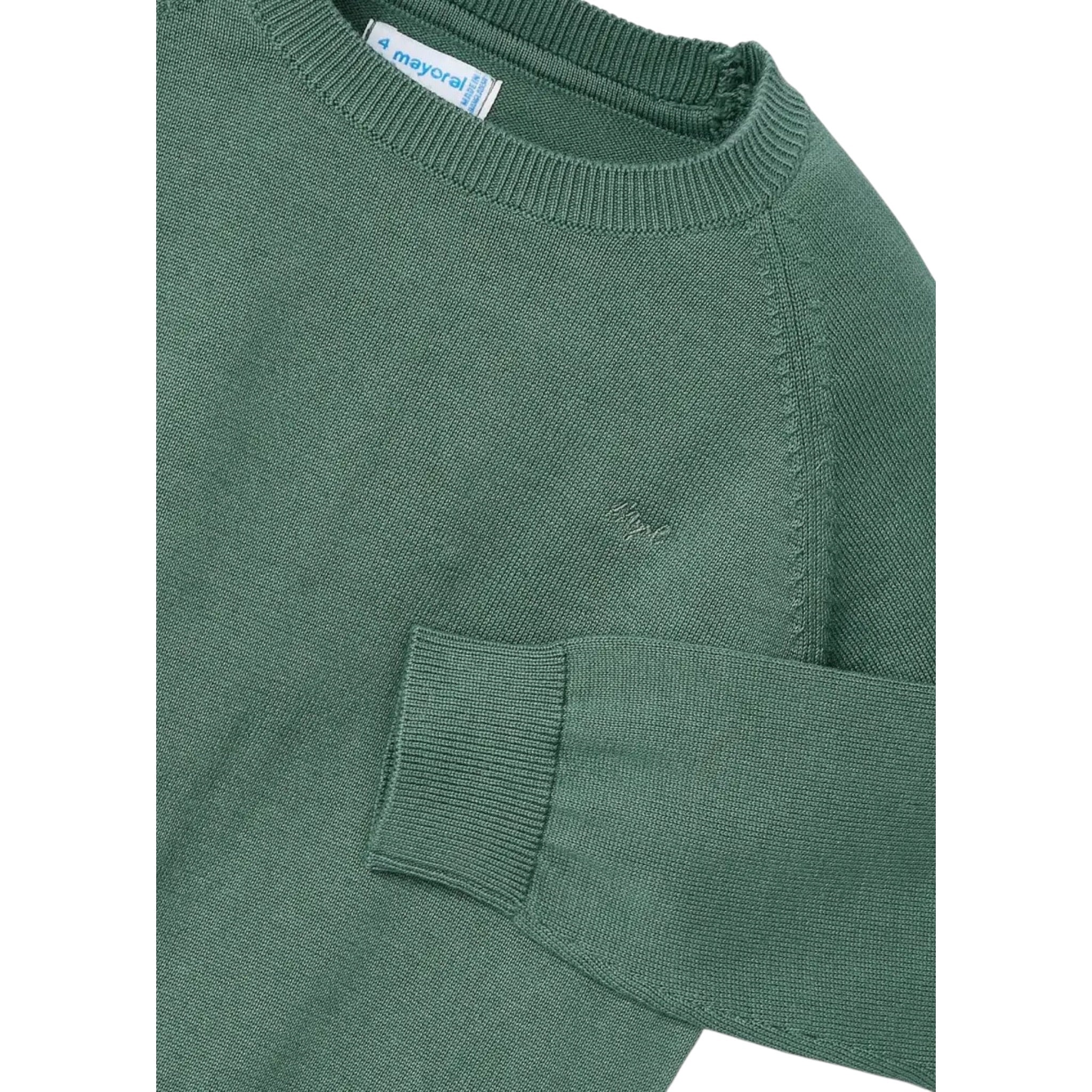 Mayoral Maglia tinta unita Girocollo Verde per Bambino 323 VERDE MAYORAL 
