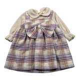 Meilisa Bai Abito Manica Lunga Stampa Fantasia Beige per Neonata FL5967 BEIGE MEILISA BAI 