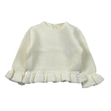 Meilisa Bai Maglia tinta unita con Rouches Panna per Neonata FL6646 PANNA MEILISA BAI 