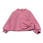 Meilisa Bai Completo 2Pz Felpa tinta unita con Fiocco-Gonna Rosa per Neonata FL6693 ROSA MEILISA BAI 