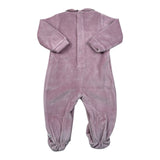 Melby Tutina tinta unita In Velluto con Stampa Rosa per Neonata 25N3151 ROSA MELBY 