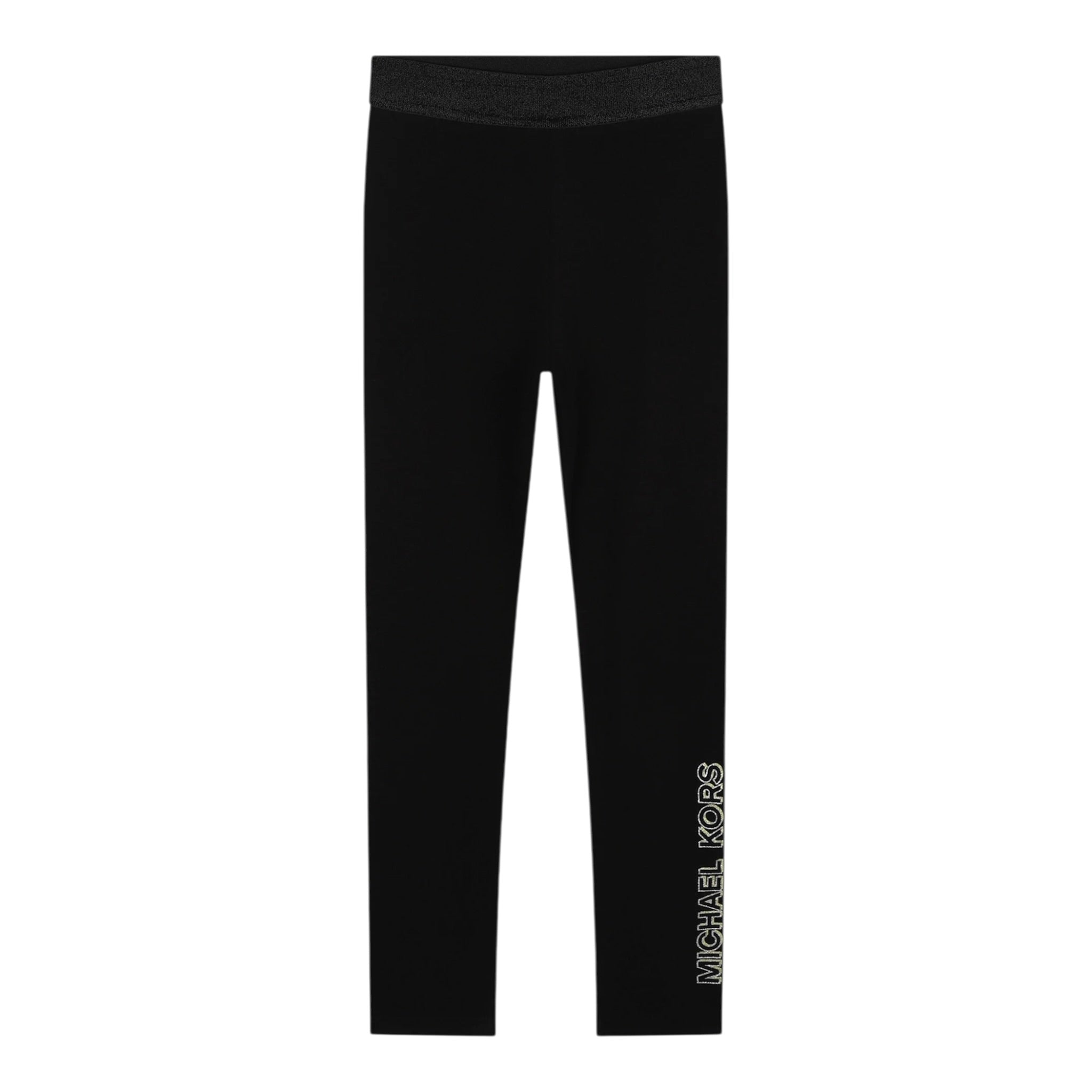 Michael Kors Leggins tinta unita con Logo Nero per Bambina R30178 NERO MICHAEL KORS 