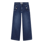 Michael Kors Jeans tinta unita con Girovita Regolabile Blu per Bambina R30447X BLU MICHAEL KORS 