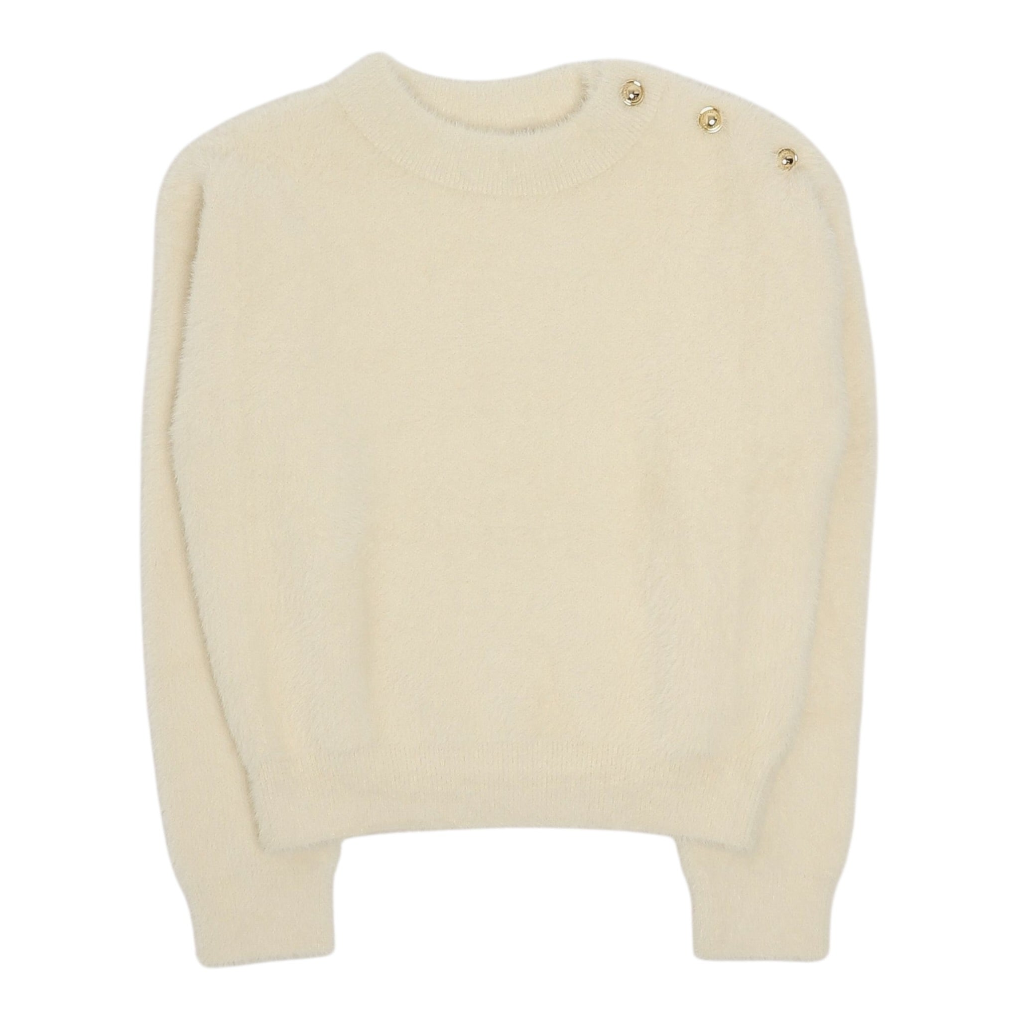 Michael Kors Maglia tinta unita con Bottoni Crema per Bambina R30467 CREMA MICHAEL KORS 