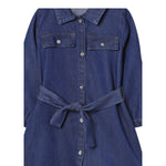 Michael Kors Abito In Denim tinta unita con Cintura Blu per Neonata R30511 BLU MICHAEL KORS 