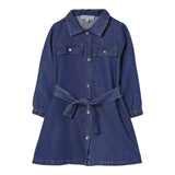 Michael Kors Abito In Denim tinta unita con Cintura Blu per Neonata R30511 BLU MICHAEL KORS 