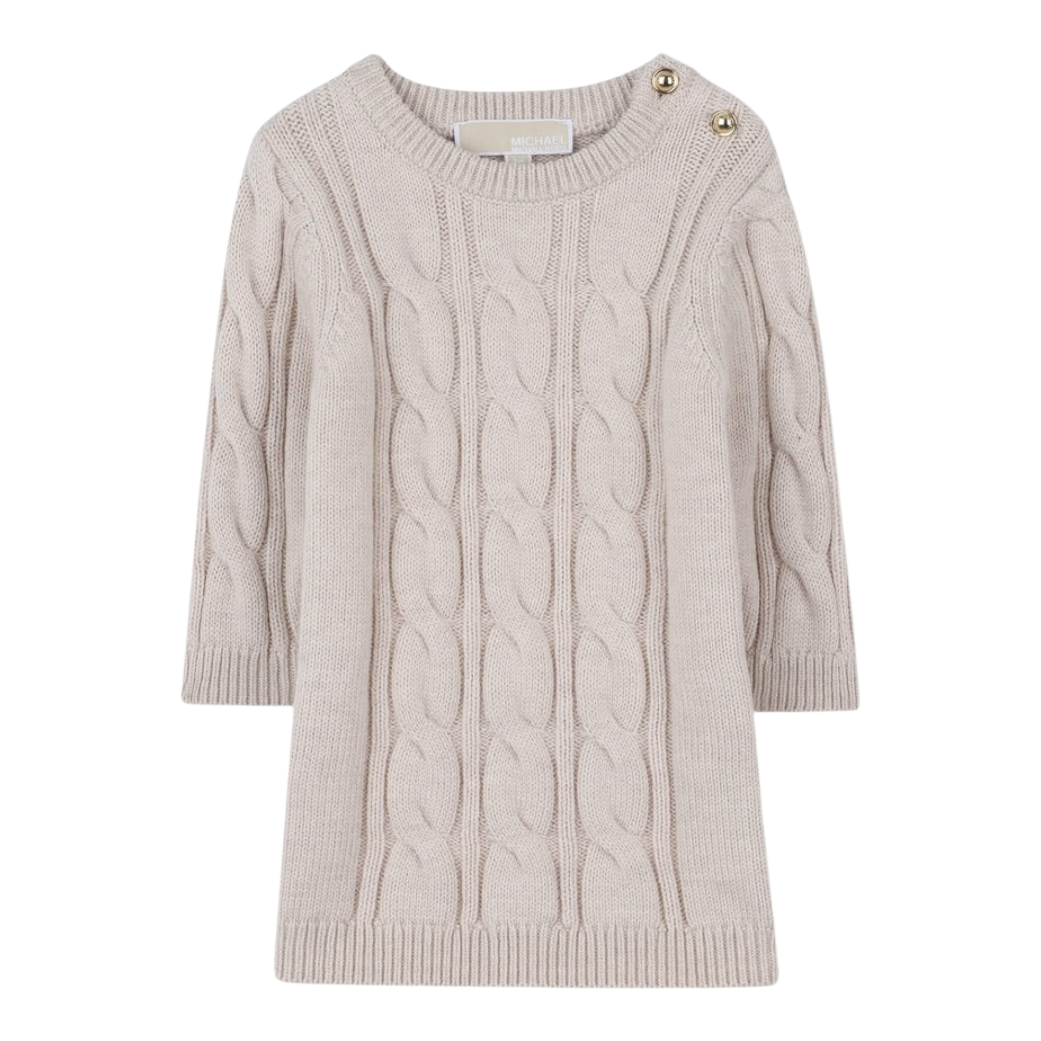 Michael Kors Abito Manica Lunga tinta unita Beige per Neonata R30512X BEIGE MICHAEL KORS 