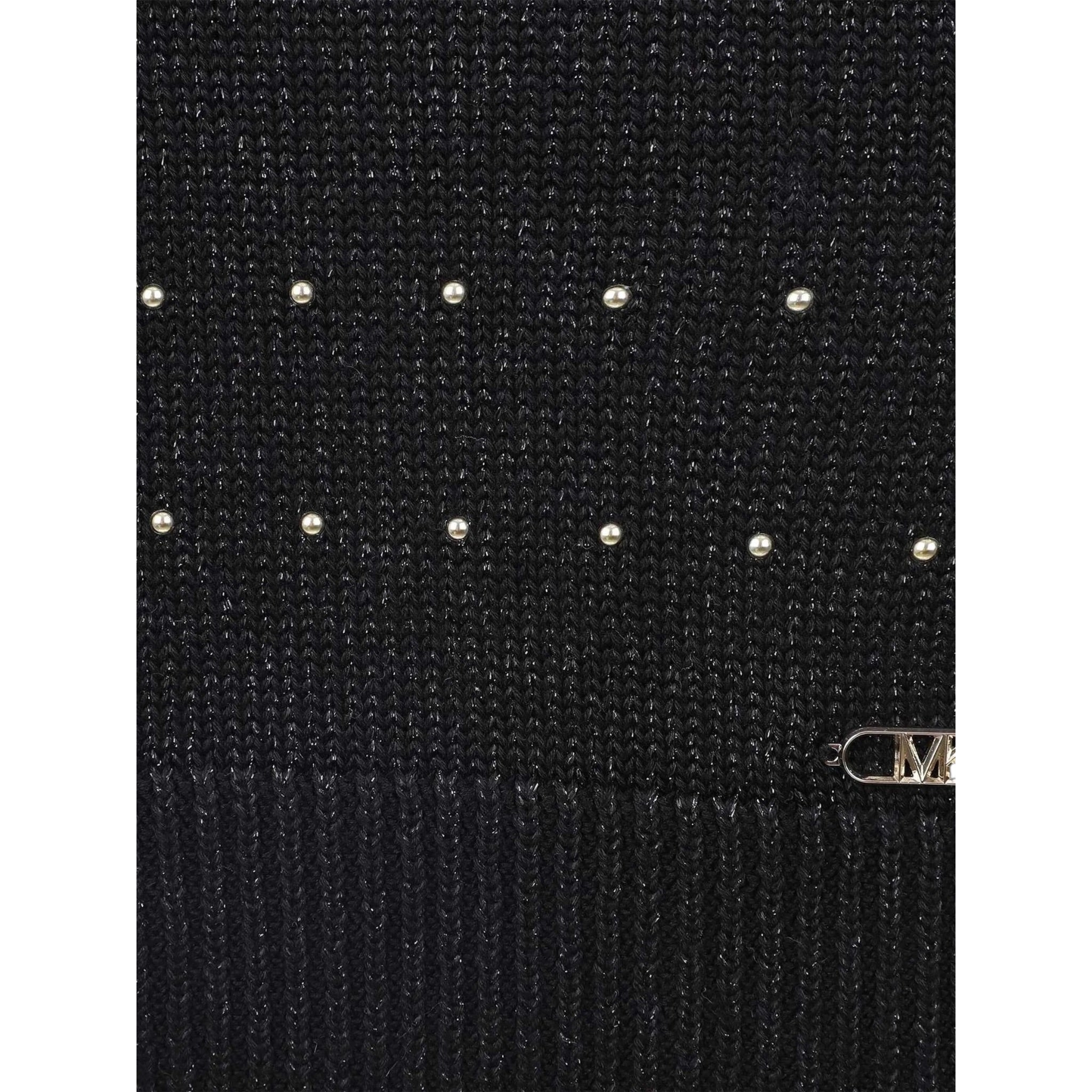 Michael Kors Sciarpa tinta unita con Logo Nero per Bambina R30526 NERO MICHAEL KORS 