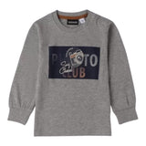Sarabanda Shirt tinta unita con Stampa Grigio per Bambino 0F130J GRIGIO SARABANDA 