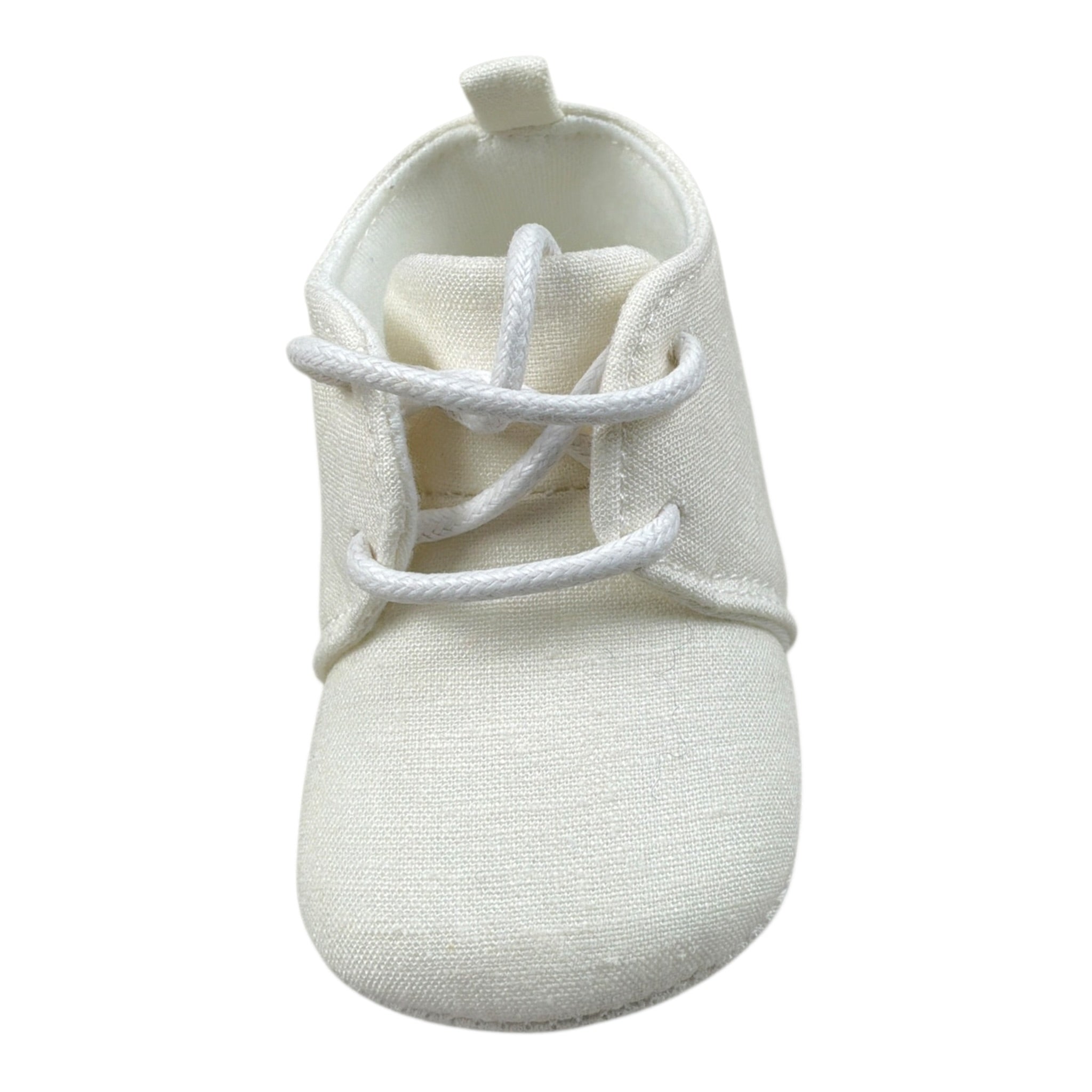 Mini Banda Sneakers tinta unita con Lacci Bianco per Neonato 38301 BIANCO MINI BANDA 