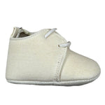 Mini Banda Sneakers tinta unita con Lacci Panna per Neonato 38301 PANNA MINI BANDA 