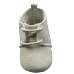 Mini Banda Sneakers tinta unita con Lacci Panna per Neonato 38301 PANNA MINI BANDA 