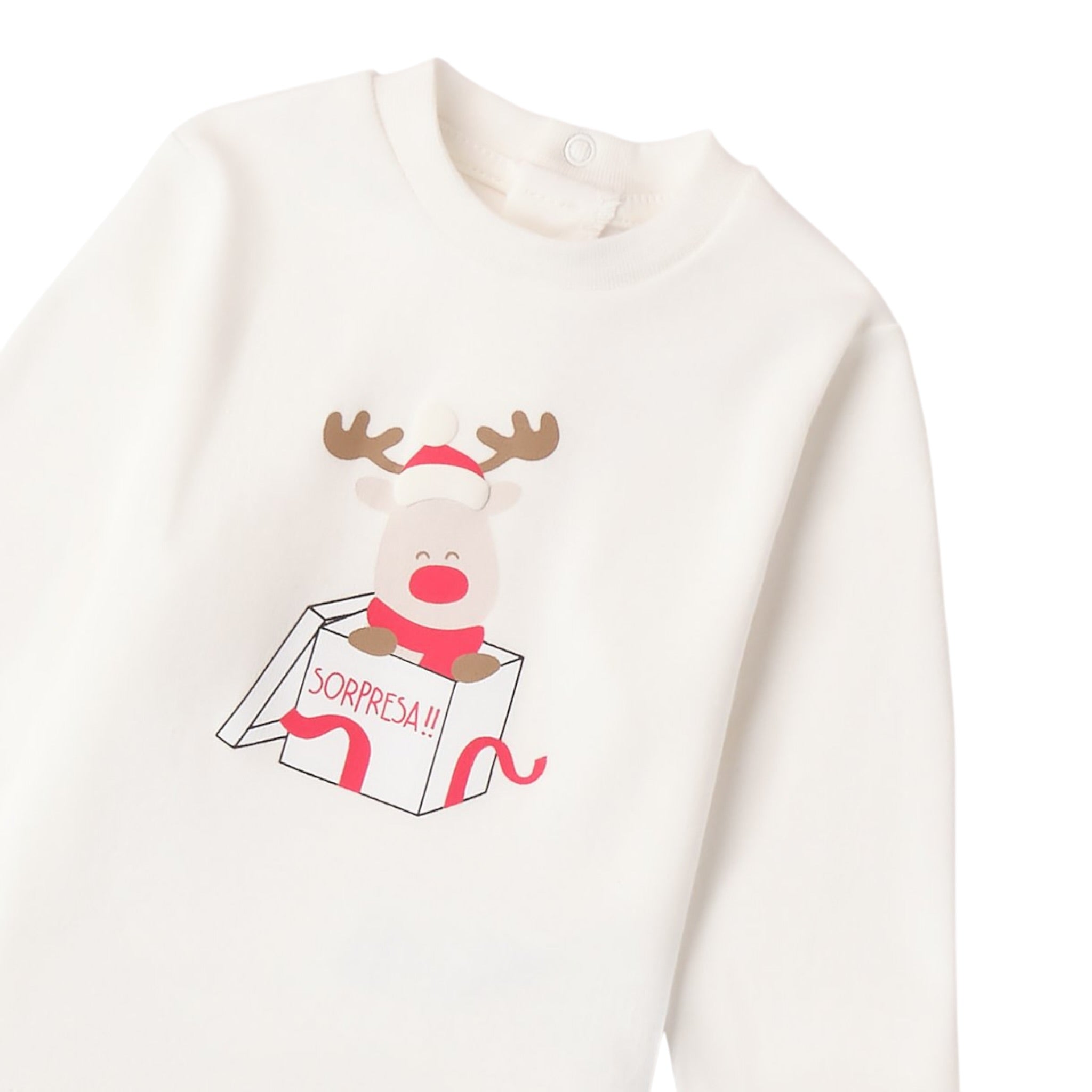 Mini Banda Shirt tinta unita con Stampa Bianco per Neonato 3A619 BIANCO MINI BANDA 