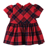 Mini Banda Abito Mezza Manica Fantasia Quadri Rosso per Neonata 3F725 ROSSO MINI BANDA 