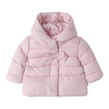 Mini Banda Giubbino tinta unita con Cappuccio Rosa per Neonata 3F737 ROSA MINI BANDA 