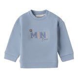 Mini Banda Felpa tinta unita con Stampa Azzurro per Neonato F613 AZZURRO MINI BANDA 